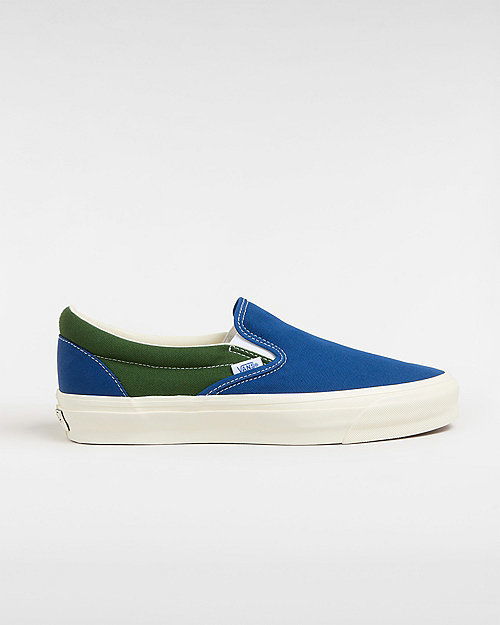 Tenisice i cipele Vans Premium Slip-on 98 Shoes (deep Teal Plaid) Unisex Green, Size 2.5 Plava | VN000CSEY7G