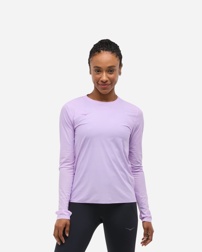 Majica kratkih rukava Hoka One One Airolite Run Long Sleeve T-Shirt, Size XL Ljubičasta | 1151083-ARF