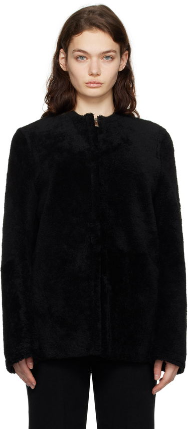 Jakna TOTEME TOTEME Zipped Teddy Shearling Jacket Crna | 251-WRO0184-LE0048, 0