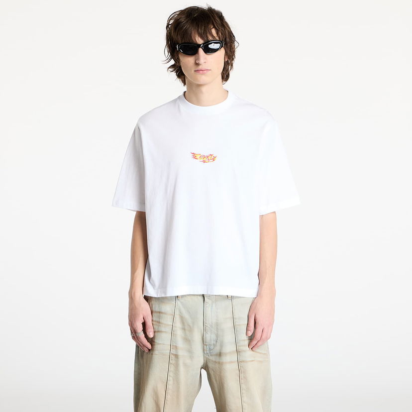 Majica kratkih rukava Marcelo Burlon Marcelo Burlon County Flame Boxy T-Shirt Bijela | CMAA05AS25JER0070125