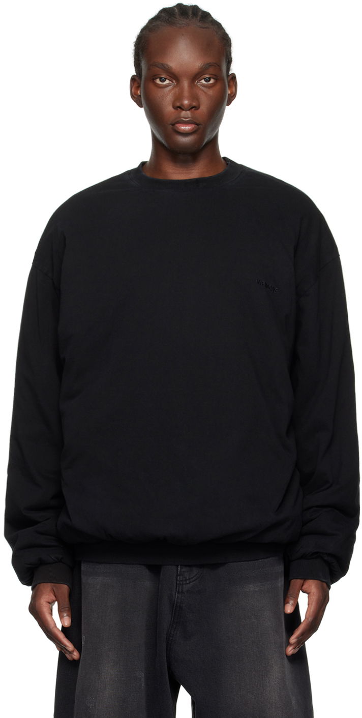 Džemper We11done We11done Padded Sweatshirt Crna | WD-TS2-24-785-U-BK