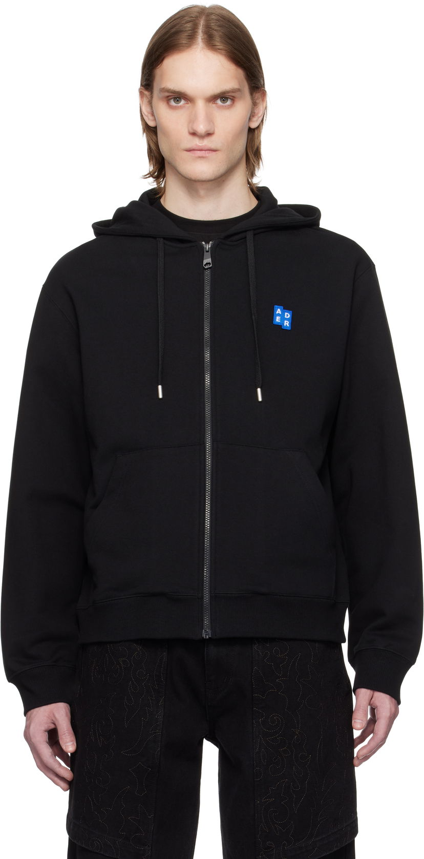 Dukserice ADER ERROR ADER error TRS Tag Zip-Up Hoodie Crna | BO42FYHD0401BK