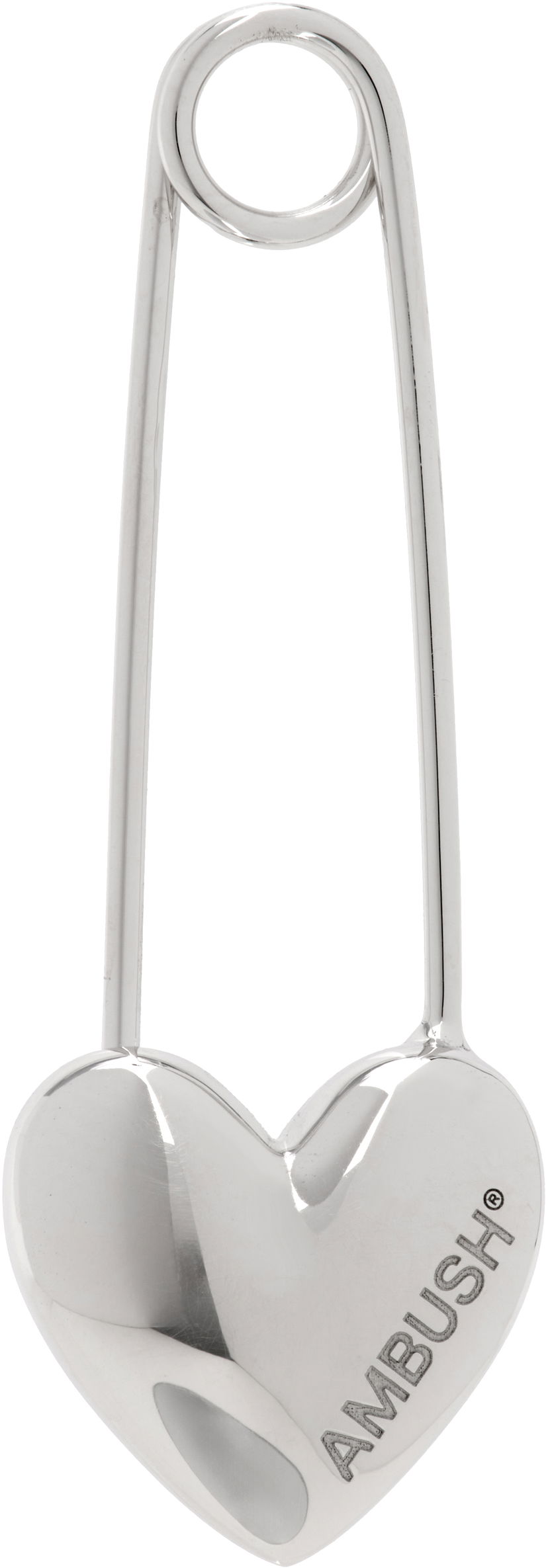 Pin Ambush AMBUSH Heart Safety Pin Earring Metalik | 12115244