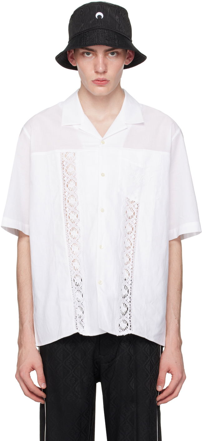 Košulja Marine Serre Regenerated Household Shirt Bijela | USI016 UWOV0007