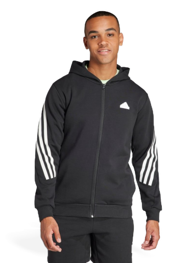 Dukserice adidas Performance Sportswear Future Icons 3-Stripes Full Zip Hoodie Siva | IR9159