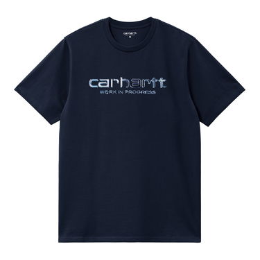 Majica kratkih rukava Carhartt WIP Short Sleeve Solar Chrome Script T-Shirt WIP Tamnoplava | I035205_9, 2