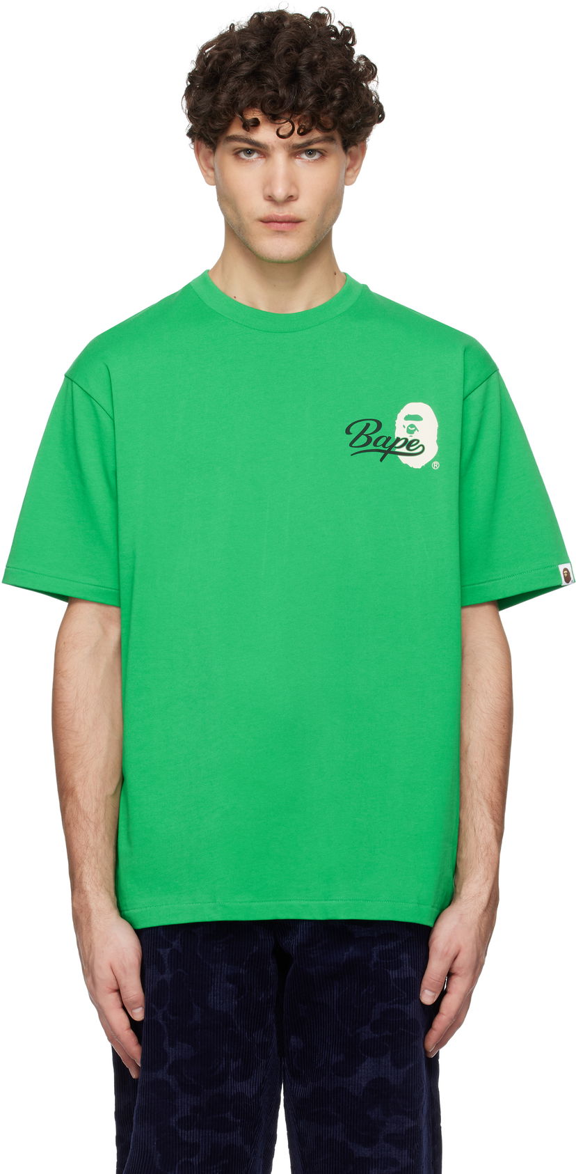 Majica kratkih rukava BAPE Cursive Logo Graphic T-Shirt Zelena | 001TEK801303M