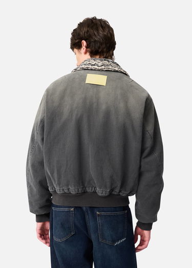 Jakna AXEL ARIGATO Denim Jacket with Faux Fur Collar Siva | A3157003, 3