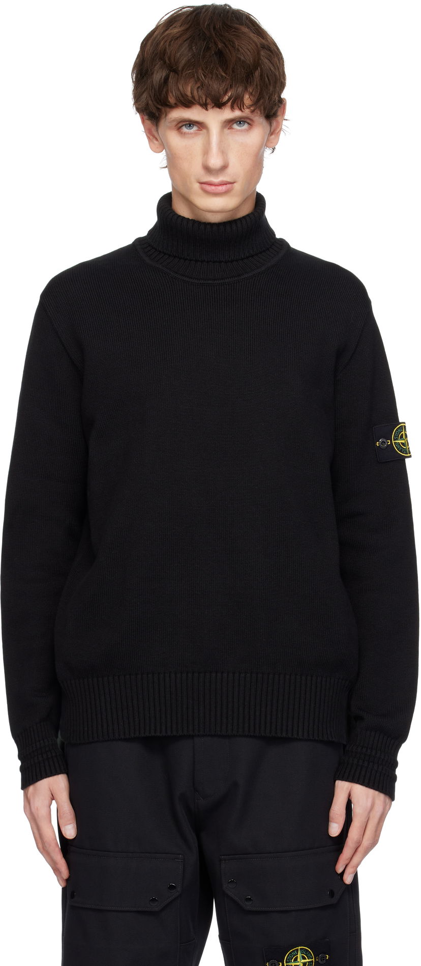 Džemper Stone Island Cotton Turtleneck Crna | 8115505A2