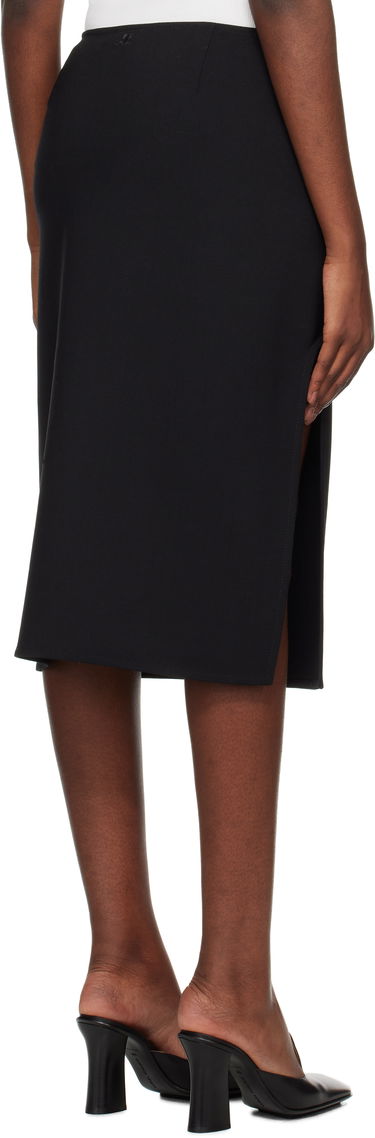 Suknja Courrèges Oblique Tailored Midi Skirt Crna | 424CJU196WO0113, 2