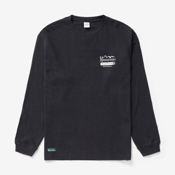 Odjeća Manastash Hemp Long Sleeve Tee Hemp Tour Crna | 7923230010-BLA, 0