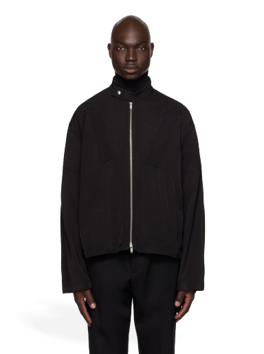Jakna Jil Sander Zip Biker Jacket Crna | J21BN0127 J65141