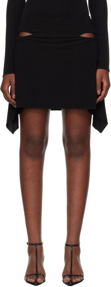 Suknja Courrèges Courrèges Zipped Crepe Miniskirt Crna | 324JJU184JS0145, 0