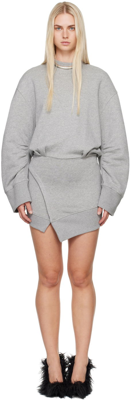 Suknja The Attico Attico Fleece Mini Dress Siva | 247WCA162 JF03