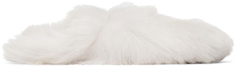 Odjeća Yves Salomon Yves Salomon Toscana Lambskin Slippers Bijela | 25W23WAA342XXTOSX