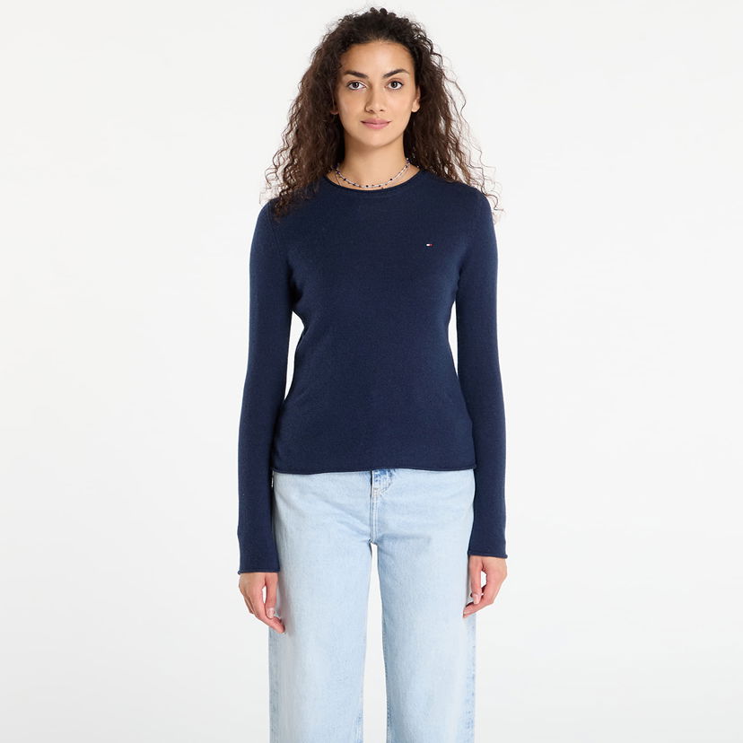 Džemper Tommy Hilfiger Tommy Hilfiger Soft Wool Long Sleeve Sweater Tamnoplava | WW0WW40264 C1G
