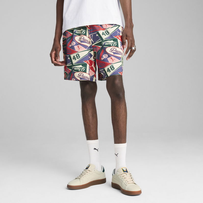 Kratke hlače Puma SPORTS LEGACY Printed Relaxed Fit 6" Shorts Višebojno | 629630_46