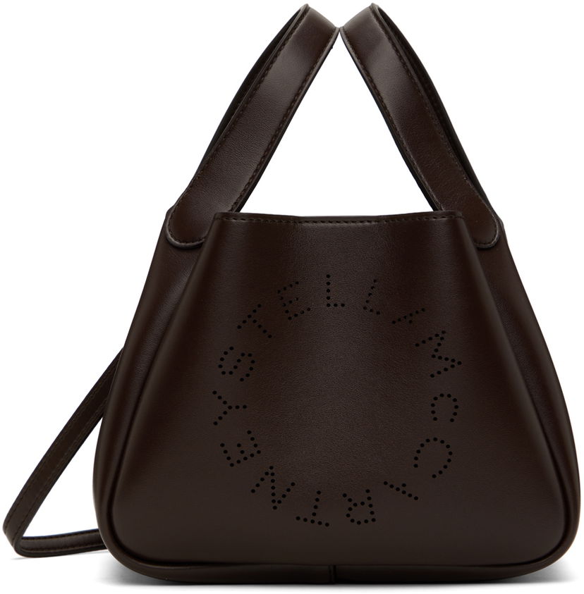 Tote bag Stella McCartney Stella McCartney Logo Crossbody Double Handle Bag Smeđa | 7B0081W8542