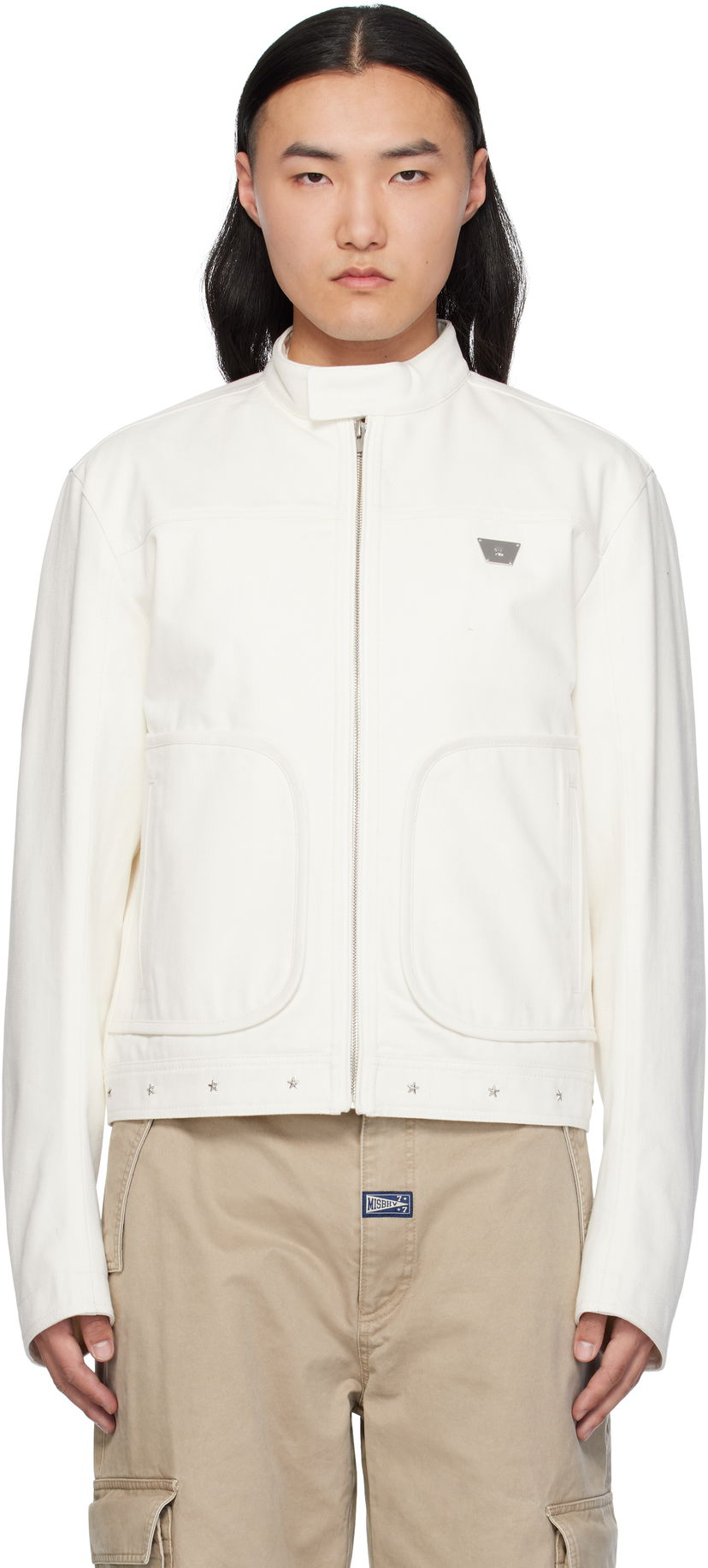 Jakna MISBHV MISBHV Star Slim Denim Jacket Bijela | 250M406