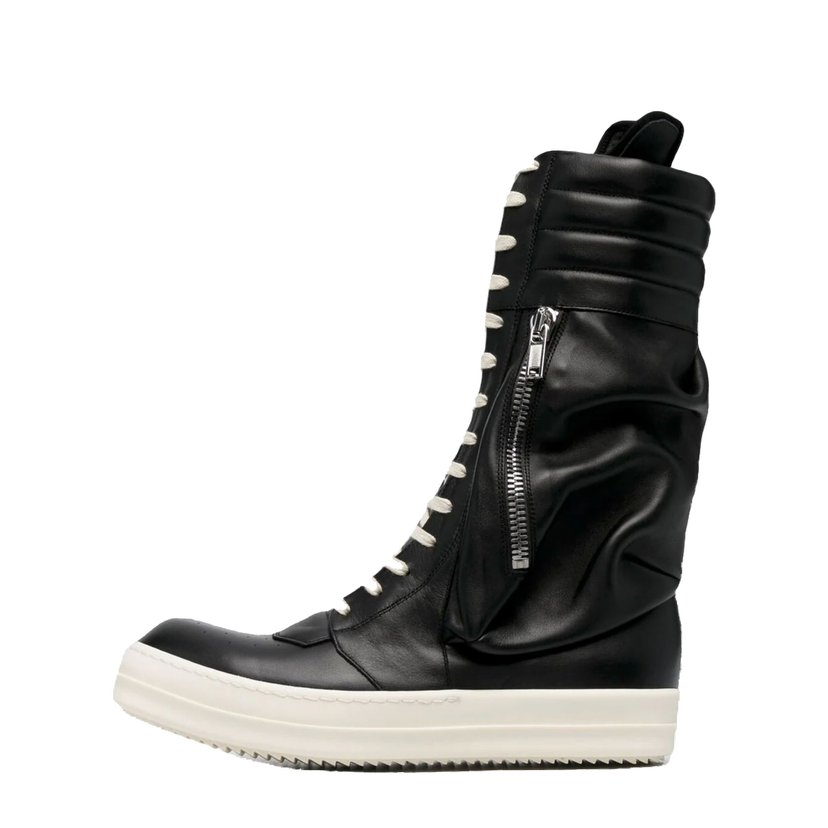 Tenisice i cipele Rick Owens Cargo Basket Leather Boots Crna | RU21S6899 LPO 911