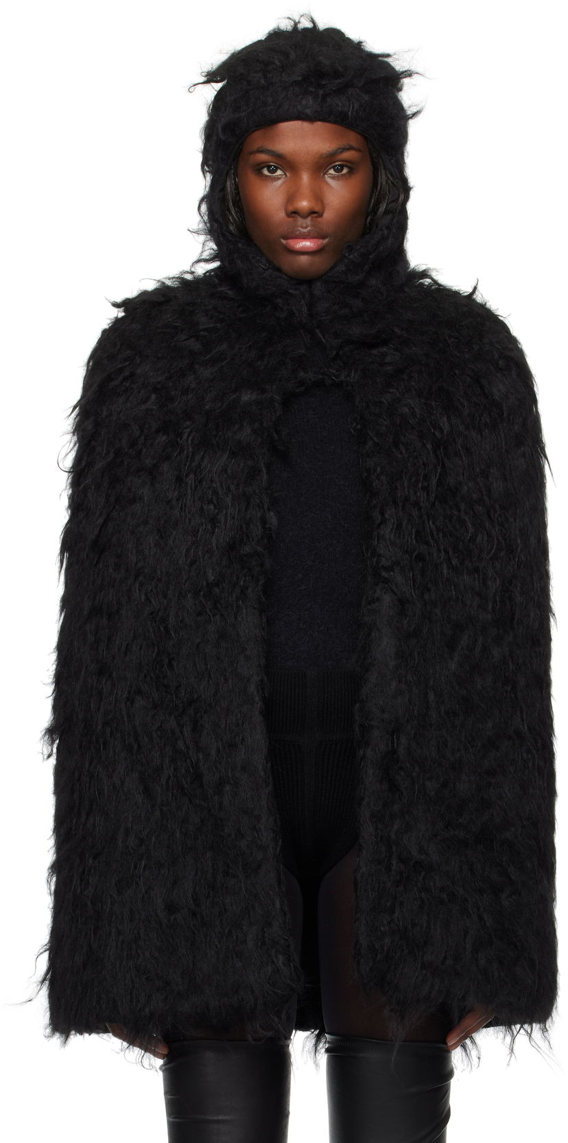 Kaputi Rick Owens Porterville Cape Jacket Crna | RO02D3781 WSH