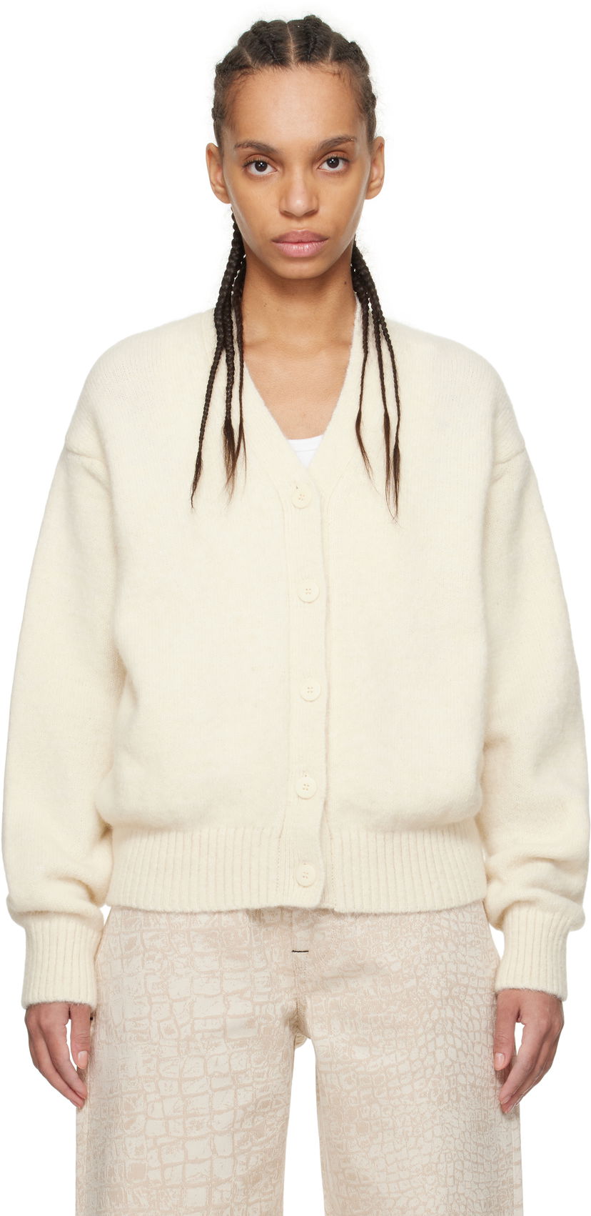Džemper Jacquemus Jacquemus 'The Jacquemus' Cardigan Bijela | 25E251KN622-2329