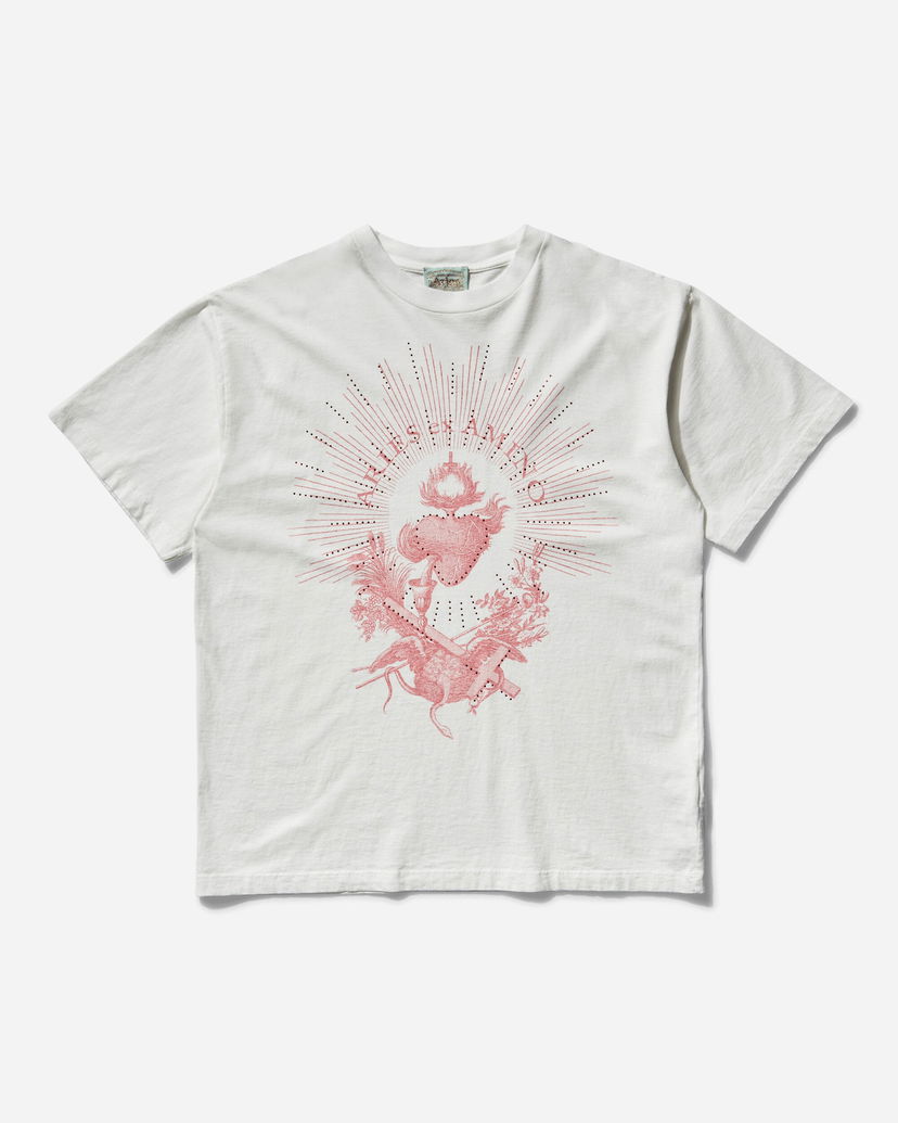 Majica kratkih rukava Aries Faded Aries Ex Amino T-Shirt Bijela | AR6001403 OFFWHT