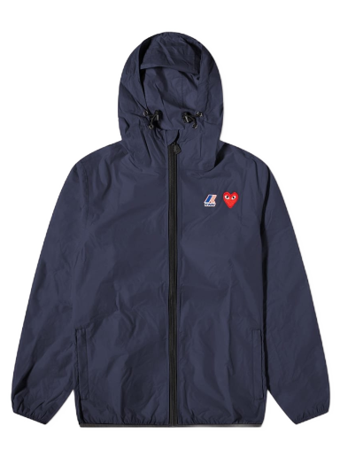 Vjetrovka Comme des Garçons Play x K-Way Full Zip Packable Jacket Tamnoplava | P1J501-1
