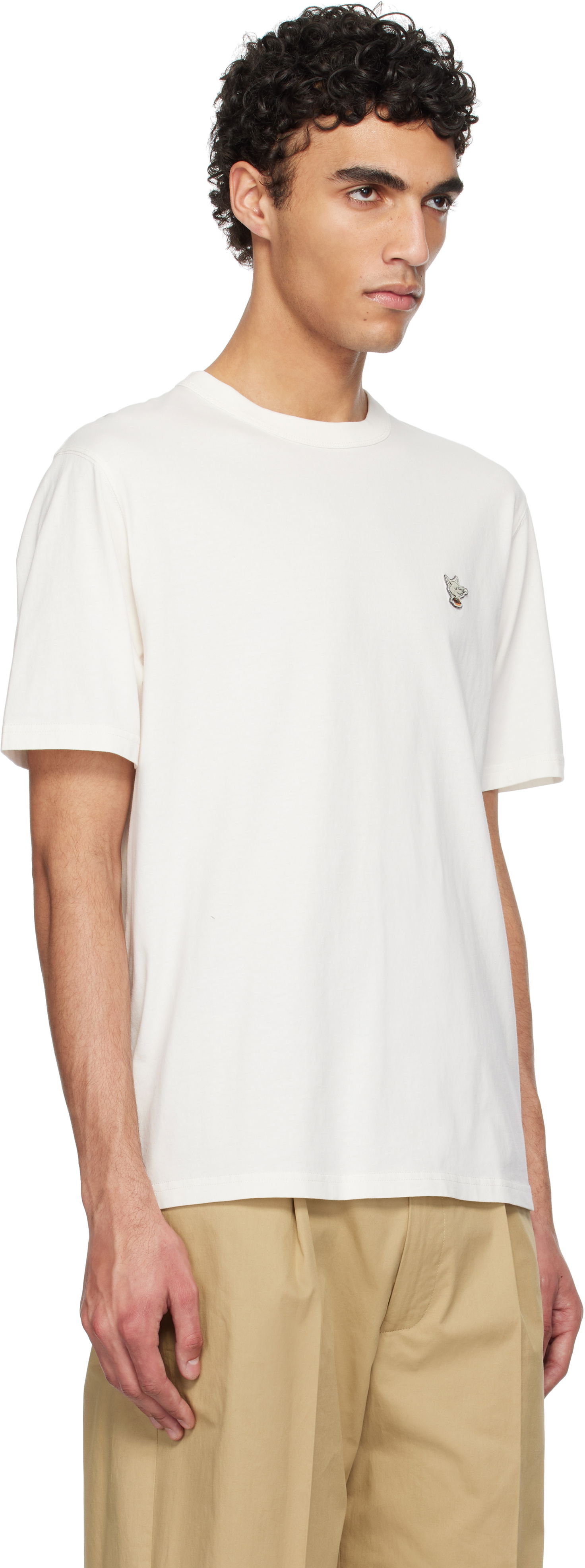 Majica kratkih rukava MAISON KITSUNÉ Maison Kitsuné Barista Fox Patch Relax T-Shirt Bijela | CKNU00102KJ7014, 1