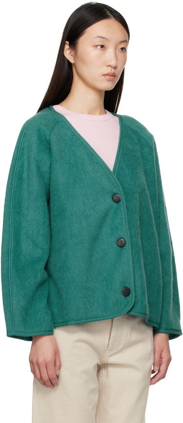 Jakna Baserange Fortu V-Neck Button-Up Cardigan Jacket Zelena | OUFJ-BW-AU25, 1