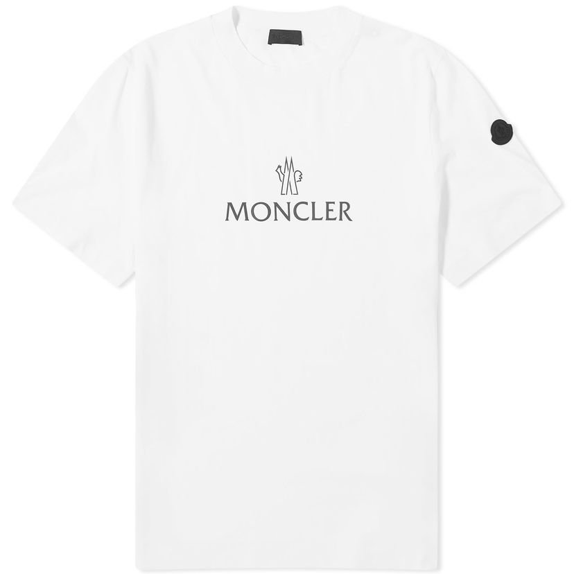 Majica kratkih rukava Moncler Text Logo T-Shirt White Bijela | 8C000-60-829H8-001
