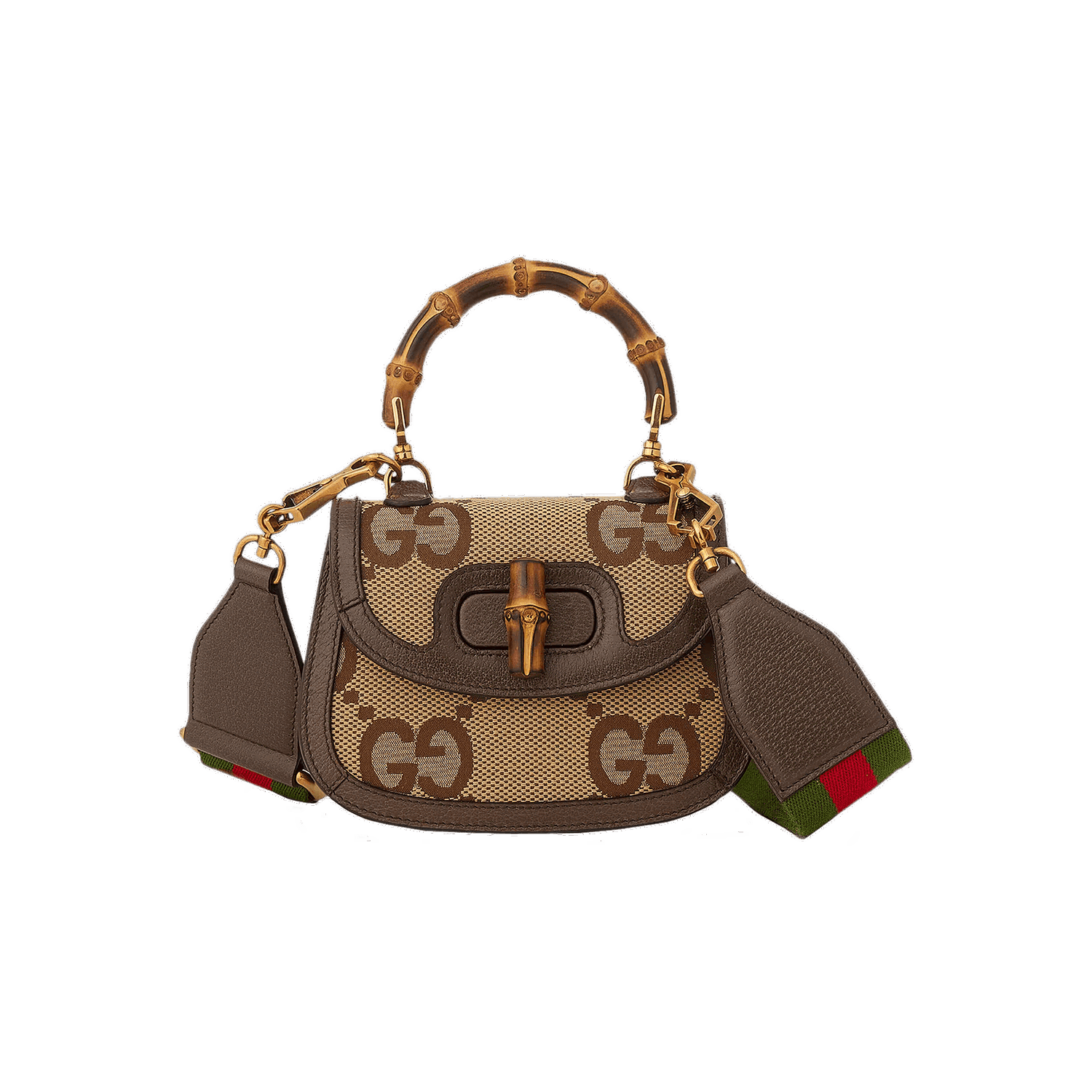Ručna torbica Gucci Bamboo 1947 Jumbo GG Mini Bag Smeđa | 686864 UQLBT 2570, 0