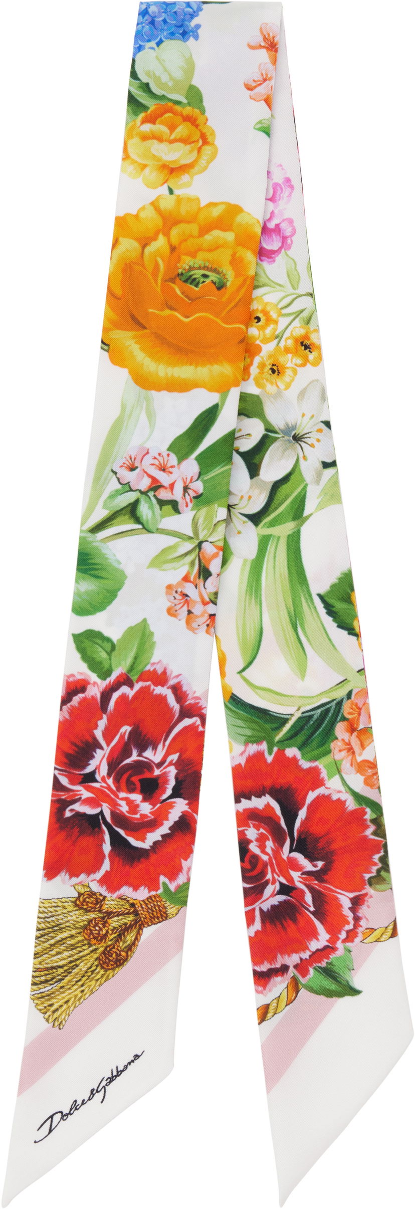 Šal Dolce & Gabbana Dolce&Gabbana Floral-Print Twill Head Scarf Višebojno | FS215A GDCV8