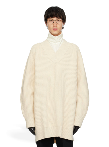 Džemper Jil Sander V-Neck Sweater Bijela | J22GP0192_J14698