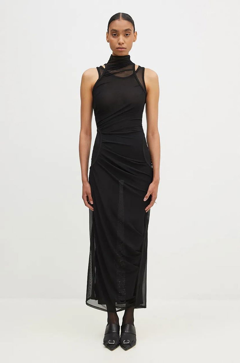 Haljina Coperni Maxi Mesh Dress Crna | COPR107557