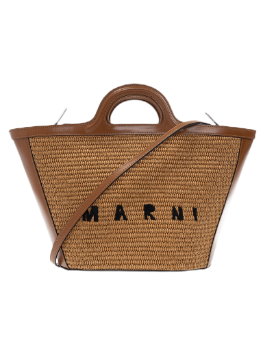 Tote bag Marni Medium Logo Woven Tote Bag Smeđa | BMMP0068Q0 P3860 00M50
