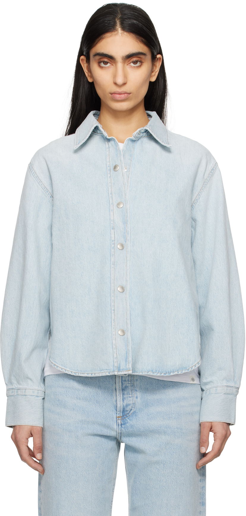Košulja AGOLDE AGOLDE Laurel Denim Button-Up Shirt Plava | A7358-3018