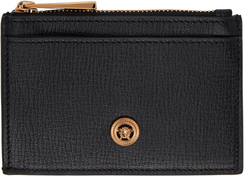 Novčanik Versace Versace Goatskin Zip Card Holder Crna | 1016785_1A10544