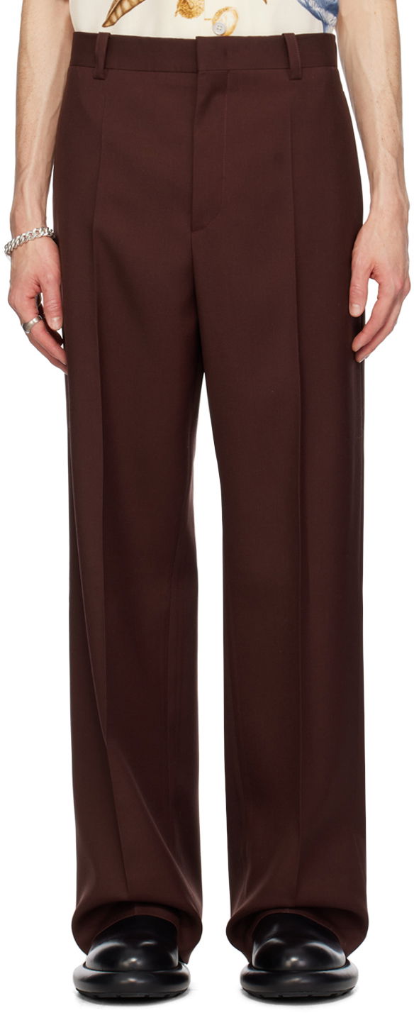 Hlače Jil Sander Creased Trousers Smeđa | J22KA0167_J41136