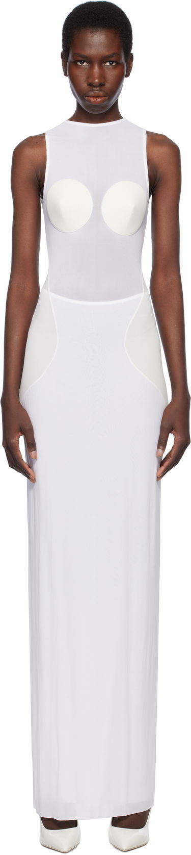 Haljina Jean Paul Gaultier Jean Paul Gaultier 'The Conical' Maxi Dress Bijela | 25/34-F-RO372-J082-1103, 0