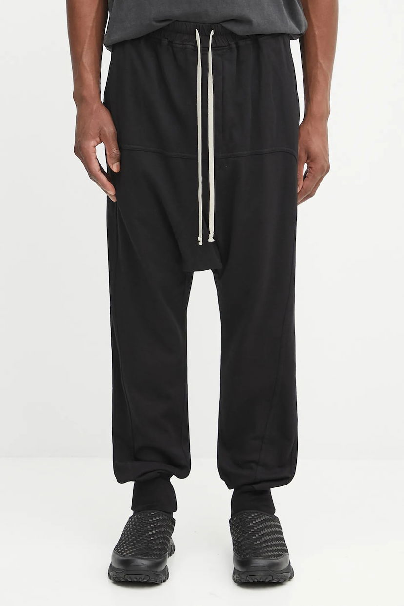 Trenirka Rick Owens Rick Owens DRKSHDW Prisoner Drawstring Sweatpants Crna | DU02E7395.RIG