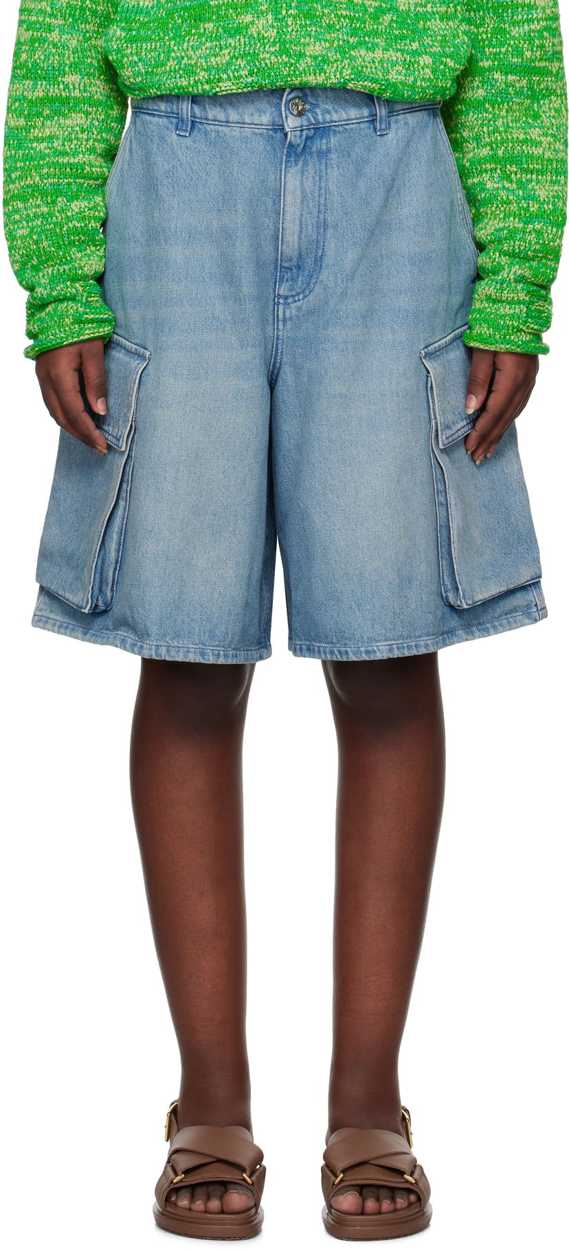 Kratke hlače JW Anderson JW Anderson Cargo Denim Shorts Plava | DT0108-PG1735