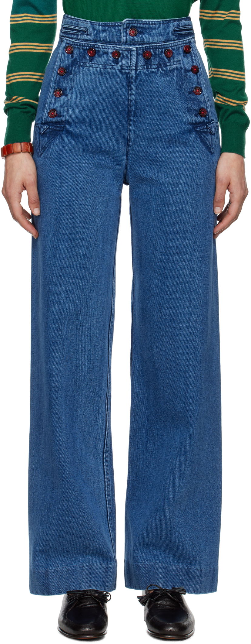 Jeans Bode Bode Sailor Jeans Plava | WRS25BT056