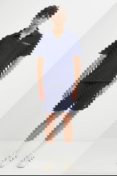 Polo majica Sporty & Rich Eden Script Terry Polo Shirt Tamnoplava | TO03260673BL106, 4