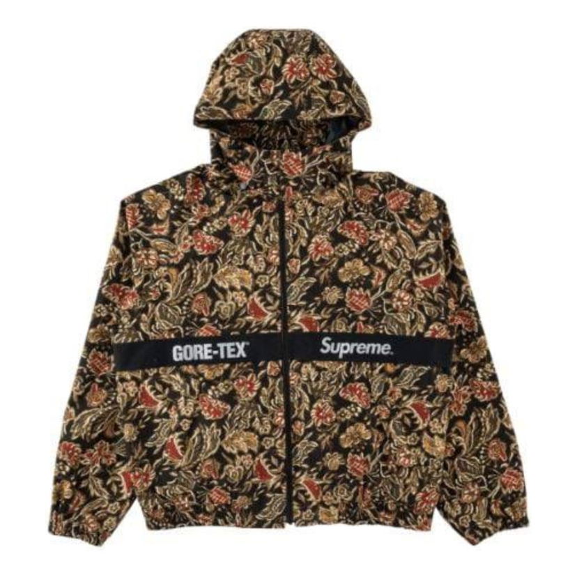Vjetrovka Supreme Floral Print Hooded Jacket Crna | SP-FW18J82-BK
