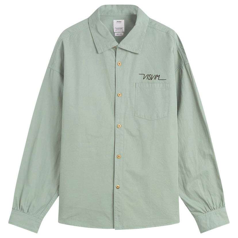 Košulja visvim Long-Sleeve Collared Button-Up Shirt Palmer Zelena | 0125205011010