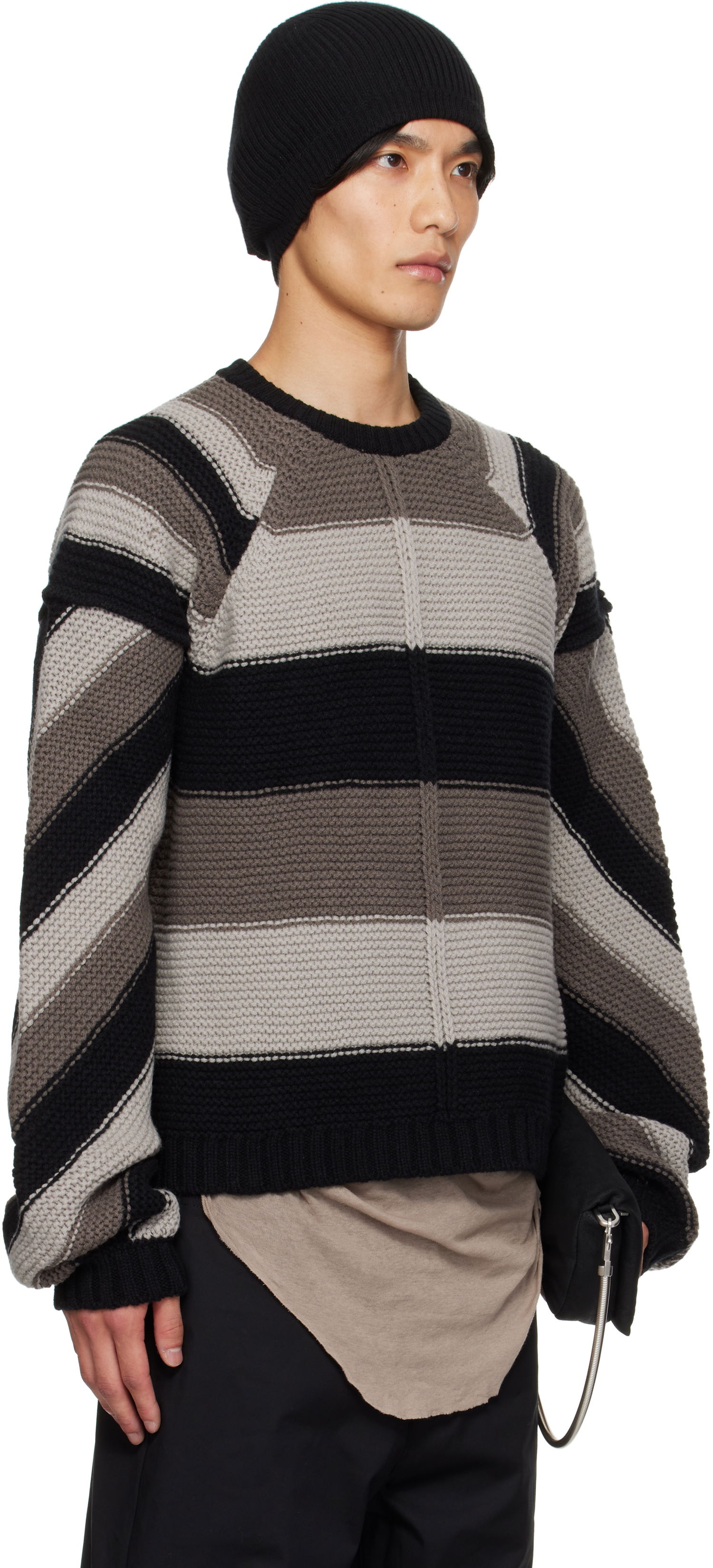 Džemper Rick Owens Rick Owens Concordians Pitti Striped Sweater Višebojno | RU02E1682 KWV, 1