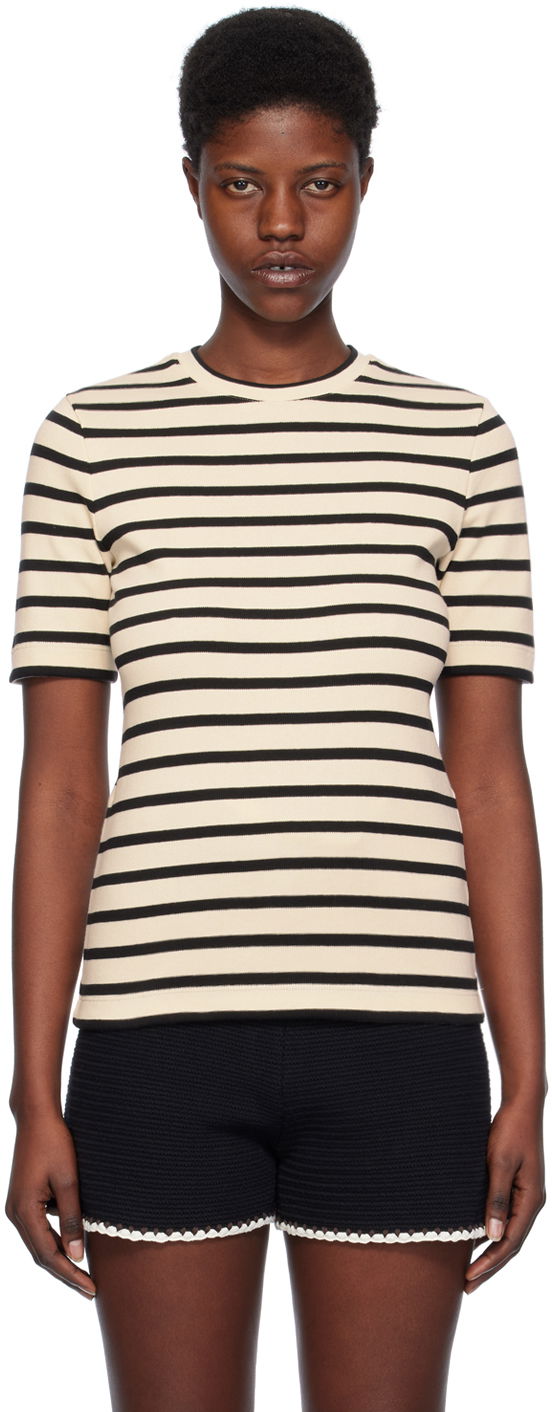 Majica kratkih rukava Jil Sander Stripe T-Shirt Bež | J40GC0111_J46497