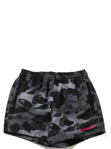 Kratke hlače BAPE GRID Camo Shorts Crna | 1I80-253-002