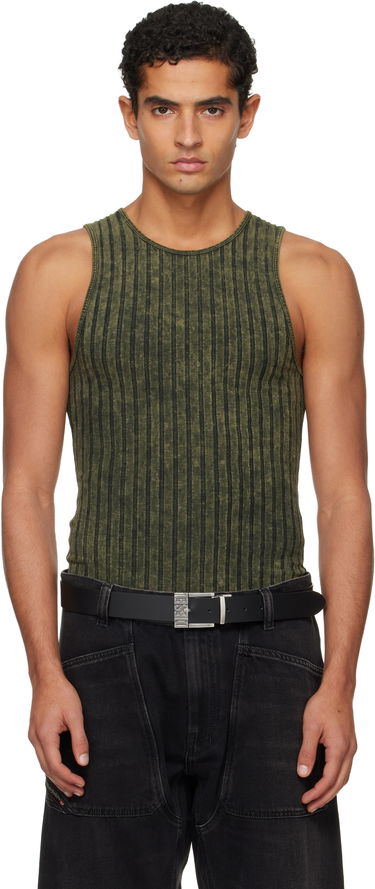 Majica bez rukava Diesel Ribbed Distressed Tank Top Zelena | A21574-0DCCB-5EU, 0